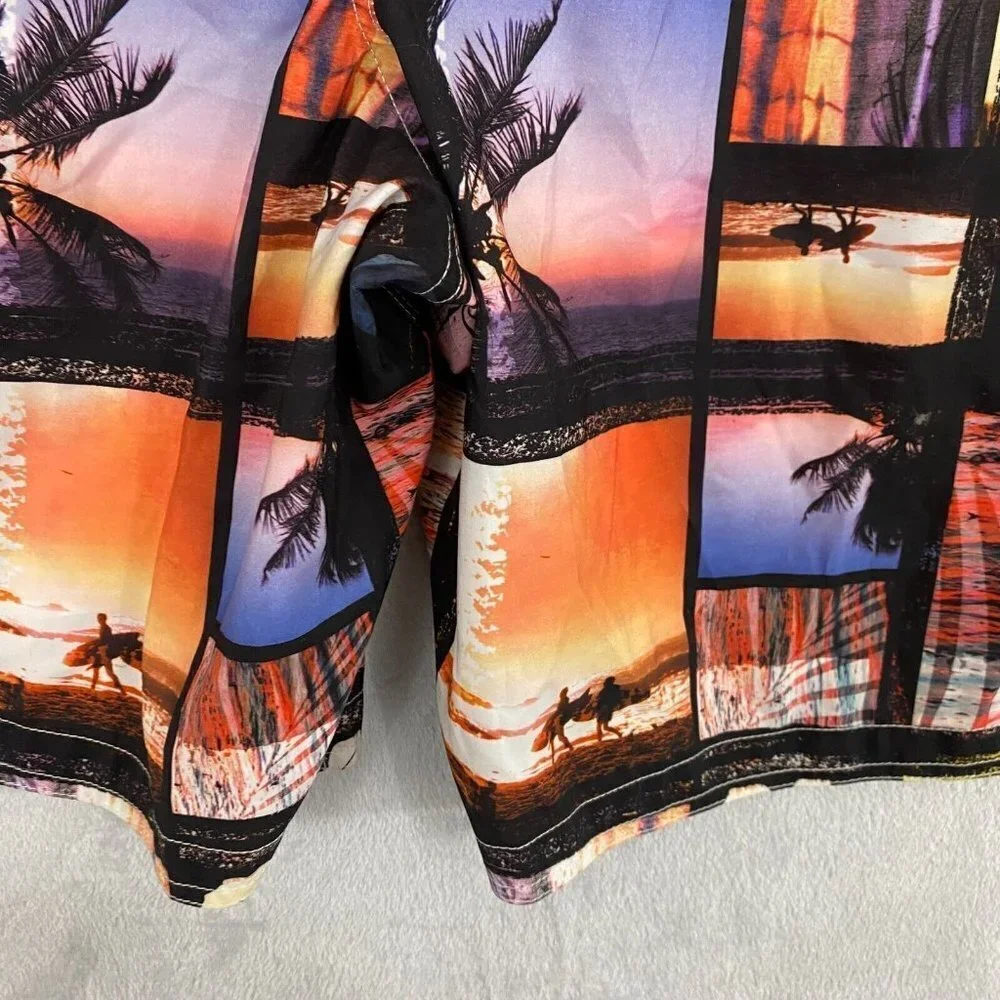 Sonoma‎ Men's Swim Trunks Size XXL Tropical Sunset Beach Surf Palm Trees NWT